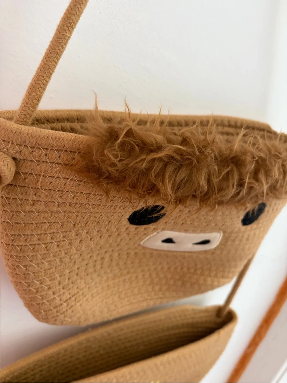 Tan Kids Hanging Storage Organizer with Sunflower and Animal Faces